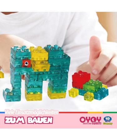 AMOS 4D Edible Fruit Rubber Building Blocks 100g Bag | Perfect for Kids' Birthdays & Muffin Decorations | International Shipping Available - Buy Online on GoSupps.com