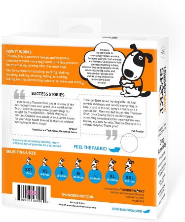 Thundershirt Dog Anxiety Jacket - Platinum | Size S | Effective Relief for Dog Anxiety | International Shipping Available - Buy Online on GoSupps.com