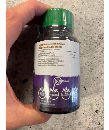 Amazon Andes Acai Berry Capsules - Antioxidant Rich Immune Support Gluten Free Non-GMO Vegan - 100 Veg Pills (500mg - Buy Online on GoSupps.com