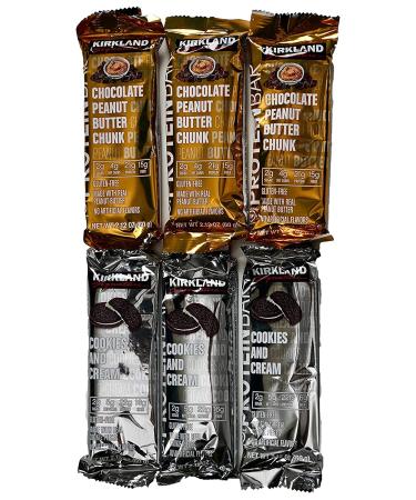 Kirkland Signature Protein Bars - Chocolate Peanut Butter Chunk & Cookies & Cream Flavor 42.4 Oz 20 Count - Buy Online on GoSupps.com
