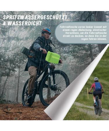 XIQI Waterproof Handlebar Pocket for E-Bikes & Bicycles | Front Steering Pockets with Cell Phone Holder & Removable Strap (4L) - Black - Buy Online on GoSupps.com