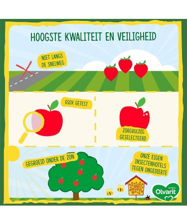 Nutricia Nederland BV Olvarit BIO Pear Apple Blueberry 6+ months squeeze bags 6x 90 grams - Buy Online on GoSupps.com