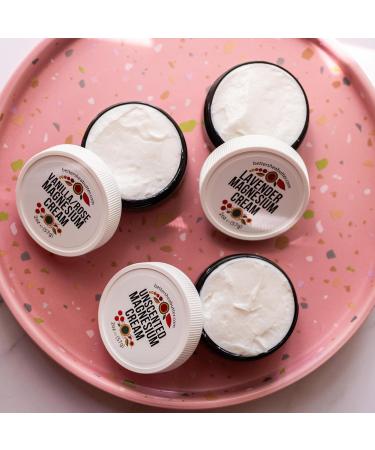 Travel Size Magnesium Cream for Leg Cramps | Natural Lotion for Kids Babies & Pregnancy | Purse Essentials - Lavender Vanilla Rose & Unscented 3x2oz Jars - Buy Online on GoSupps.com