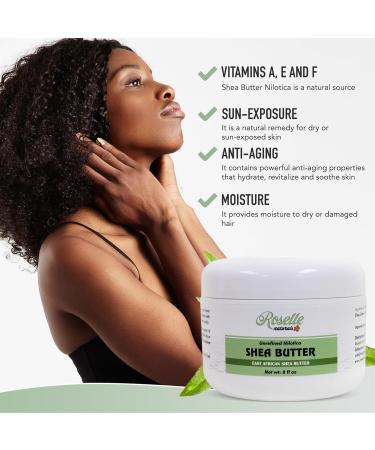 Pure Nilotica Shea Butter - Organic Raw & Unrefined for Hair Face & Body - 8oz - Buy Online on GoSupps.com