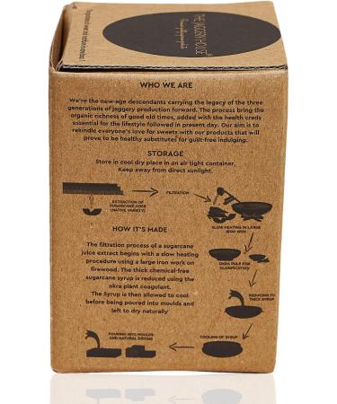 The Jaggery House Solid Jaggery with Ashwagandha 450g - 100% Natural, Handmade, Chemical-Free Jaggery Block and Cubes - Buy Online on GoSupps.com
