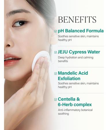 ABOUT ME SOOP Calming Aqua Toner Korean 90.6% Jeju Cypress Water pH Balancing Toner for All Skin Types Daily Gentle Exfoliation with Mandelic Acid & Centella Korean Skin Care 6.59oz 195ml - Buy Online on GoSupps.com