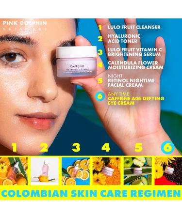 Pink Dolphin Caffeine Eye Cream | Dark Circles & Puffiness | Fine Lines & Wrinkles | Skin Brightening | Retinol, Aloe Vera, Vitamin C, D & E | For Women & Men | 0.5 Oz - Buy Online on GoSupps.com