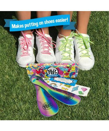 Rainbow Stainless Steel Shoe Horn Set - Two 7.5 Short Shoehorns for Kids or Adults | Travel Size Metal Shoe Helper for Sneakers, Boots, Seniors - Men and Women - Buy Online on GoSupps.com