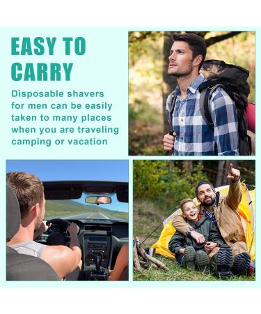 50 Pack Twin Blade Disposable Razors for Men & Women - Stainless Steel Travel Shaving Razors with Safety Cap for Sensitive Skin - Buy Online on GoSupps.com