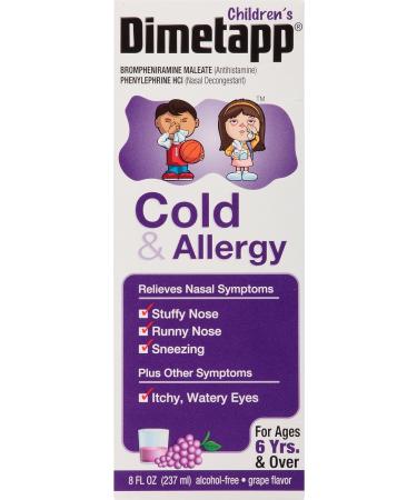 Children's Dimetapp Cold & Allergy Syrup - Grape Flavor - Antihistamine - Alcohol-Free - Buy Online on GoSupps.com