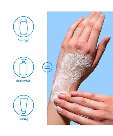Puremetics 3-in-1 Shower Fluff Cotton: Vegan Sugar Peeling Gel & Lotion (250g) - Plastic-Free Skin Care - Buy Online on GoSupps.com