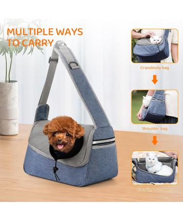 Flovippet Dog & Cat Sling Carrier - Breathable Soft Bag for Small Dogs (Up to 5kg) - Perfect for Outdoor Trips - Royal Blue - Buy Online on GoSupps.com