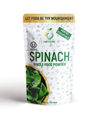 Iya Foods Pure Spinach Powder 1 lb. Pure, All Natural, Non-GMO, Gluten Free, Nothing Artificial Added. Made 100% from Freshly Harvested Spinach