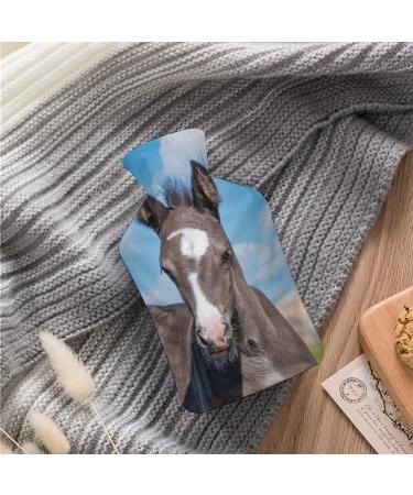 Soft Plush Horse Hot Water Bottle with Cover | Hand Warmer for Adults & Children | 26.5x15.3cm - Ideal for Cozy Comfort - Buy Online on GoSupps.com