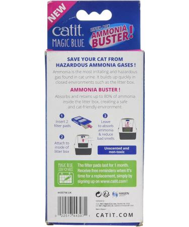 Catit Magic Blue Ammonia Buster - Eliminates Urine Odor for a Fresh Litter Box - Buy Online on GoSupps.com
