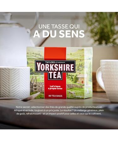 Yorkshire Tea - M lange de Th Noir R confortant et Intense - Infusion Soign e M lang e Avec Pr cision Pour Une Saveur Constante - 200 Sachets de Th tiquet s - Buy Online on GoSupps.com