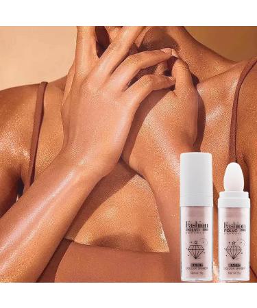 Face Highlighter Powder | Not-sticky Sparkle Highlighter Powder Makeup Cosmetic For Traveling Shopping Wedding Prom For Women Girls Pochy #2 Pink - Buy Online on GoSupps.com