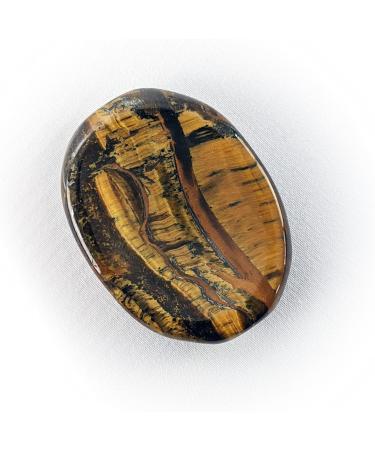 Tiger Eye Worry Stone - Anxiety Relief Crystal Gift for Birthday, Graduation, Stocking Filler - Buy Online on GoSupps.com