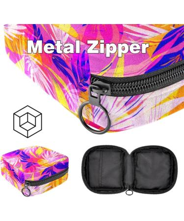 Portable Storage Bags for Women's Bandages & Menstrual Products - Tropical Pink Leaves Design - Buy Online on GoSupps.com