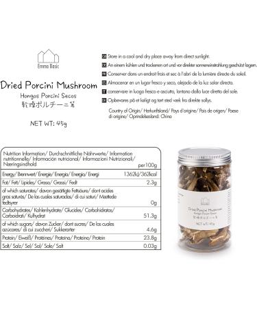 Emma Basic Dried Porcini Mushroom 45g | Premium Quality Italian Porcini - Buy Online on GoSupps.com
