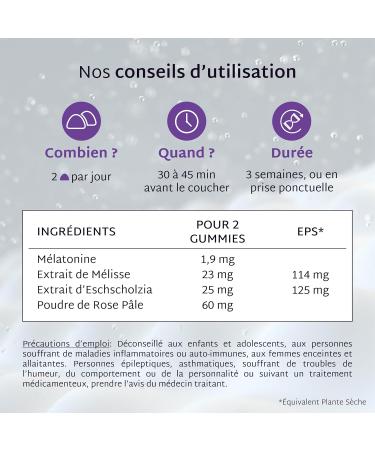 Mium Lab - Rapid Sleep - Natural Sleep - Melatonin (1.9mg) & Plants High Dosed - 21 Day Cure - Blackberries and Blueberry - Sugar-free Gummies - Made in France - Buy Online on GoSupps.com