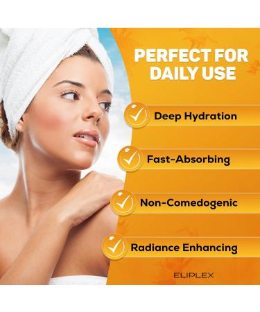 ELIPLEX Organic Lotion Base Vitamin C Tripeptide Collagen & Hyaluronic Acid | Lightweight Hydrating Face Lotion | Radiance & Firmness | 1.7 fl oz / 50 mL - Buy Online on GoSupps.com