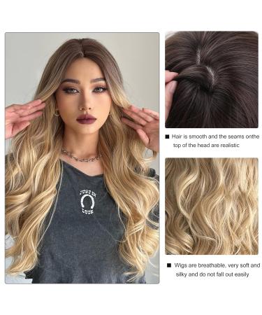 UEVIES 24-Inch Long Curly Ombre Blonde Wig - Heat Resistant Party Wig for Women | Perfect for Daily Use - Buy Online on GoSupps.com