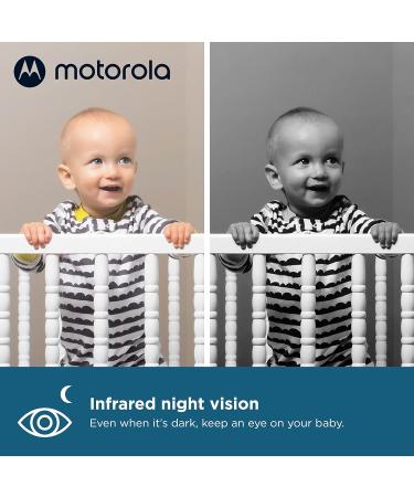 Motorola Nursery VM481 Video Baby Monitor with Portable Parent Unit - Infrared Night Vision, Digital Zoom, High Sensitivity Microphone - Silver (VM 481) - Buy Online on GoSupps.com
