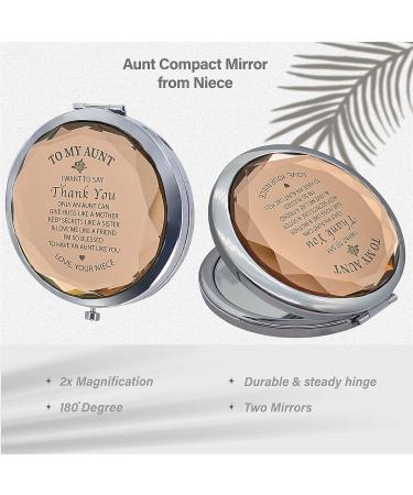 Special Aunt Gift from Niece: Mirror Compact, Keychain, Thank You & Birthday Gift - Buy Online on GoSupps.com