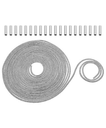 Milist Crystal Strass-Kordelschneider- replacement laces metal-head-glitter rope for sneakers shorts hoody (5m drilling rope+ 20 heads b)
