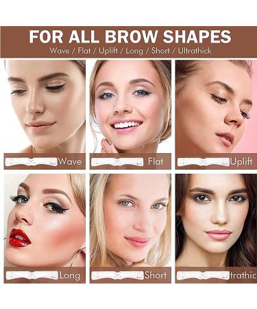Brow Stamp Waterproof Makeup Eyebrow Powder Stencil Kit One Step Brow Stamp Shaping Kit for Grooming and Drawing Brows Reusable Eyebrow Tint Styling Tool Eye Brow Stamp with Brow Brush Cosmetic Tool - Buy Online on GoSupps.com