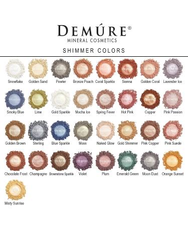 Demure Mineral Deep Champagne Shimmer Eyeshadow - Loose Powder Glitter Eye Makeup - Buy Online on GoSupps.com