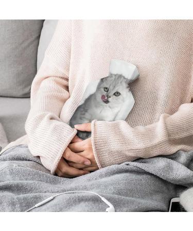 Cute Kitten Hot Water Bottle with Plush Cover - Bed Warmer for Adults & Kids | 26.5x15.3cm - International Shipping - Buy Online on GoSupps.com