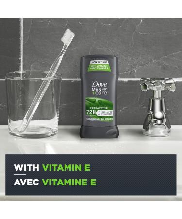 Dove Men+Care Mens Deodorant Antiperspirant Stick for 72h sweat & odour protection Extra Fresh with Triple Action moisturizer to help prevent skin irritation caused by dryness 76g Pack of 4 - Buy Online on GoSupps.com