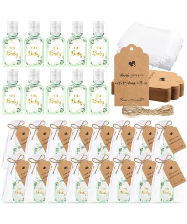 50 Sets Sage Green Baby Shower Favors Hand Sanitizer Bulk Oh Baby Party Favors Travel Size Oh Baby Hand Sanitizer Favors with Organza Gift Bags and Thank Card Tags Baby Shower Gifts for Guest