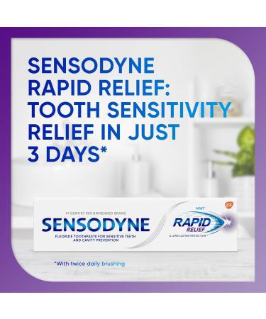 Sensodyne Rapid Relief Sensitive Toothpaste - Effective Sensitive Teeth Treatment Mint Flavor 3.4 Ounces - Buy Internationally - Buy Online on GoSupps.com