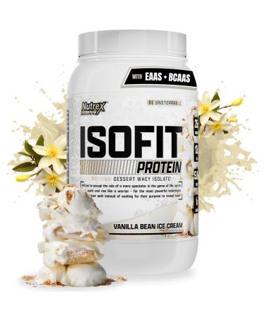 Nutrex Research IsoFit Whey Protein Powder Instantized 100% Whey Protein Isolate (30 Servings (Pack of 1), Vanilla Bean Ice Cream) Vanilla Bean Ice Cream 2.14 Pound (Pack of 1)