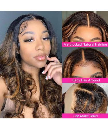 Ownmehair 20 Inch FB30 Balayage 360 Body Wave Lace Front Human Hair Wig - 180% Density - Buy Online on GoSupps.com