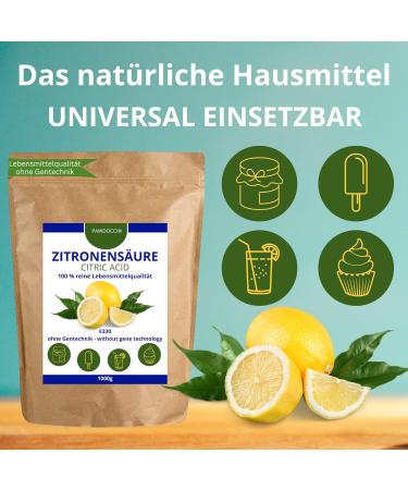 Buy 100% Pure Food-Grade Citric Acid Powder 1 kg | Natural Preservative for Cooking Baking & Home Remedies - Fast International Shipping - Buy Online on GoSupps.com
