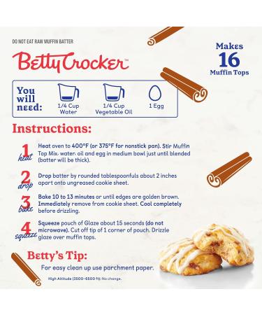 Betty Crocker Cinnamon Muffin Tops Baking Mix 13.4 oz Box - Buy Online on GoSupps.com