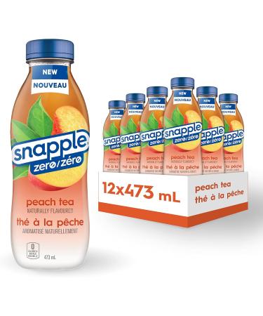 Snapple Zero Naturally Flavoured Peach Tea 473mL 12-Count & Naturally Flavoured Fruit Beverage Lemonade 473mL 12-Count - Buy Online on GoSupps.com