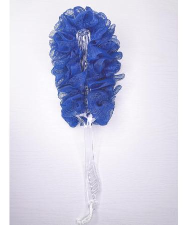Long Handle Loofah Back Scrubber for Shower - Exfoliating Bath Body Brush for Men and Women - Soft Nylon Mesh Sponge On a Stick - 2 Pack Blue - Buy Online on GoSupps.com