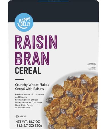 Happy Belly Raisin Bran Cereal 18.7 Ounce - Amazon Brand - Buy Online on GoSupps.com