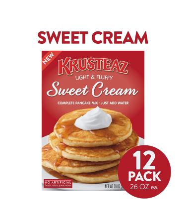 Krusteaz Sweet Cream Pancake Mix 26 Oz - Pack of 12 | Delicious Fluffy Pancake Mix - Buy Online on GoSupps.com
