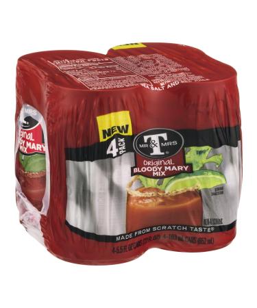 Mr & Mrs T Can Mix Bloody Mary 4Pk44 22 Oz44 Pack Of 6
