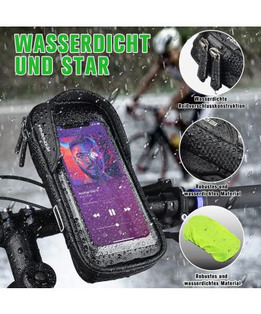 Hasagei Waterproof Bicycle Phone Holder | Two-Year Guarantee | TPU Touchscreen for Smartphones Under 6.5 Inches - Buy Online on GoSupps.com