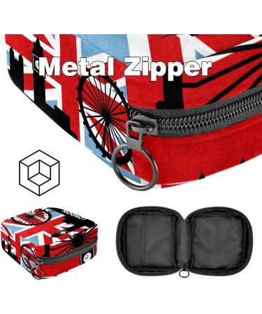 Menstrual Bag Zipper - UK Flag Tampon & Napkin Pouch for Women & Girls | Stylish & Practical - Buy Online on GoSupps.com