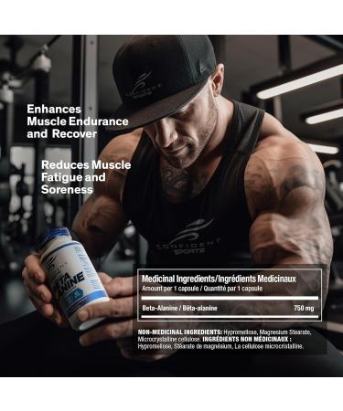 CONFIDENT SPORTS - Beta Alanine - 100% Pure Beta-Alanine - Push Harder Lift Heavier and Break Your Limit with Our Pre Workout - Maximum Strength + Absorption - 240 Count - 80 Servings 240 count (Pack of 1) - Buy Online on GoSupps.com