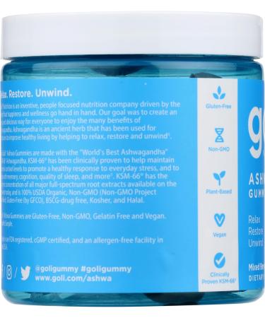 Goli Nutrition ASHWA Ashwagandha gummies 30 gummies - Buy Online on GoSupps.com