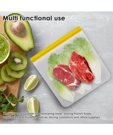 Hnvdkln 8 Pcs Reusable Freezer Bags Leakproof Food Storage Bags BPA Free Food Storage Freezer Bags Freezer Storage Bags for Marinate Meats Cereal Vegetables Sandwich Snack Travel Items - Buy Online on GoSupps.com